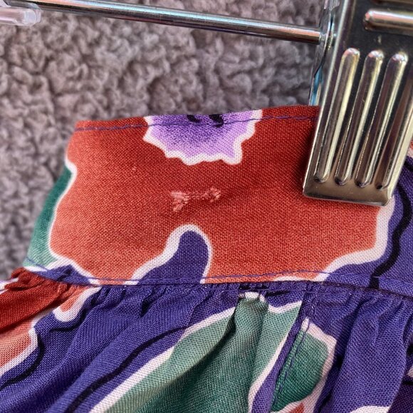 Vintage Young Edwardian Purple Floral Circle Maxi Skirt - Picture 7 of 13